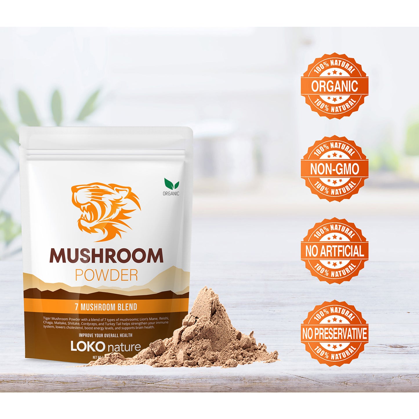 Tiger 7 Mushroom Extract Powder